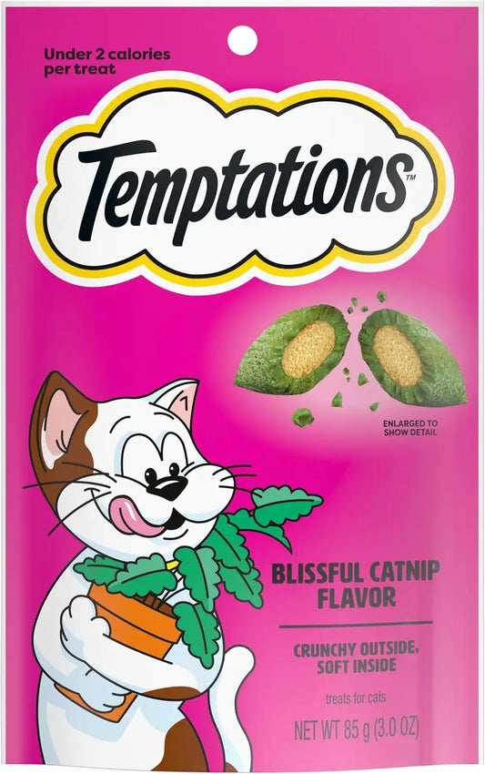 Temptations Classic Crunchy Cat Treats, Blissful Catnip, 3 oz