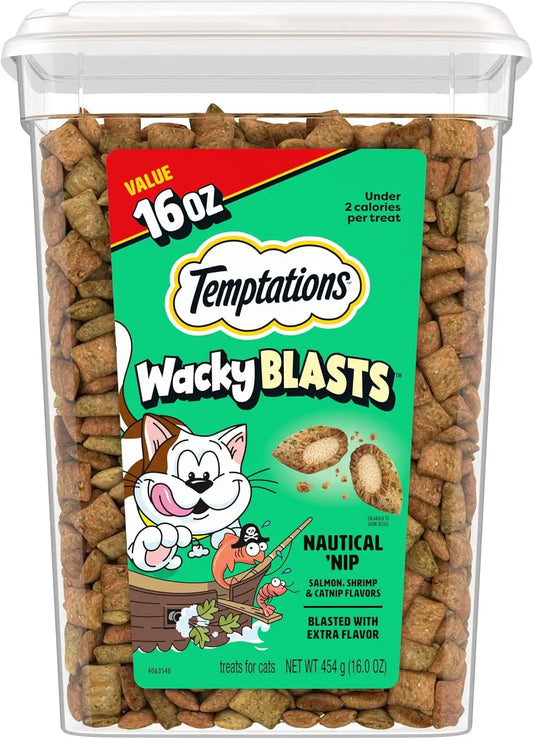 Temptations Wacky Blasts Cat Treats, Nautical 'Nip Flavor, 16 oz