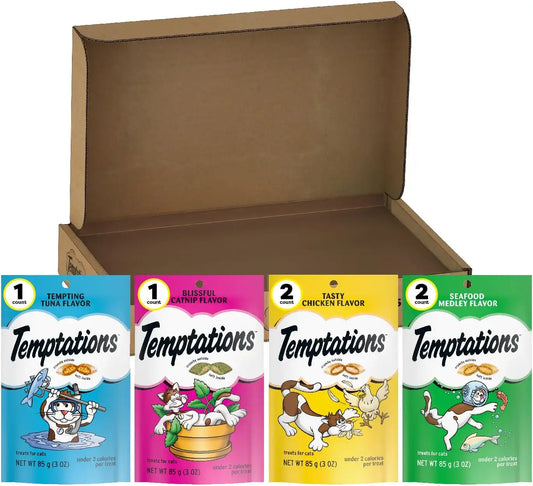 Temptations Classic Crunchy Cat Treats, Feline Favorites, 3 oz, 6 Pack