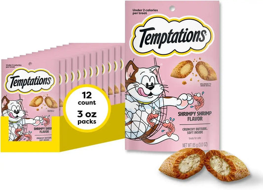 Temptations Classic Crunchy Cat Treats, Shrimpy Shrimp, 3 oz, 12 pk