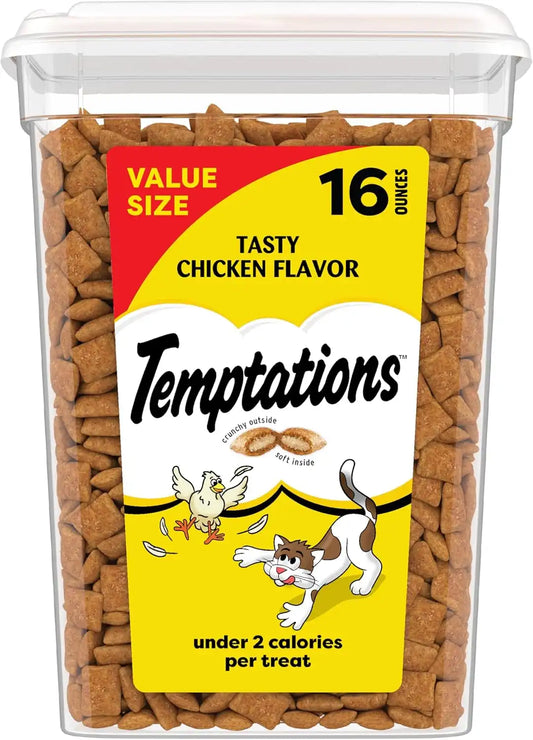 Temptations Classic Crunchy and Soft Cat Treats, Tasty Chicken, 16 oz