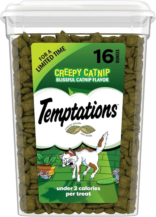 Temptations Classic Crunchy and Soft Cat Treats, Creepy Catnip, 16 oz