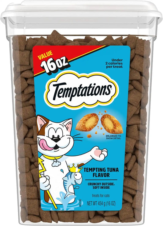 Temptations Classic Crunchy and Soft Cat Treats, Tempting Tuna, 16 oz