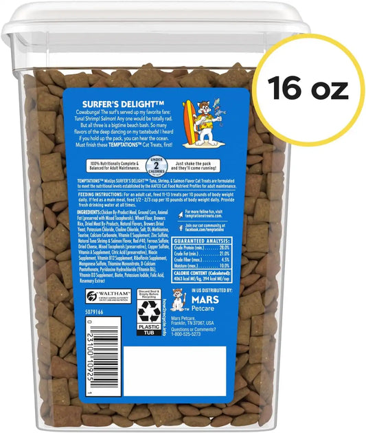 Temptations MixUps Crunchy Cat Treats, Surfer's Delight, 16 oz