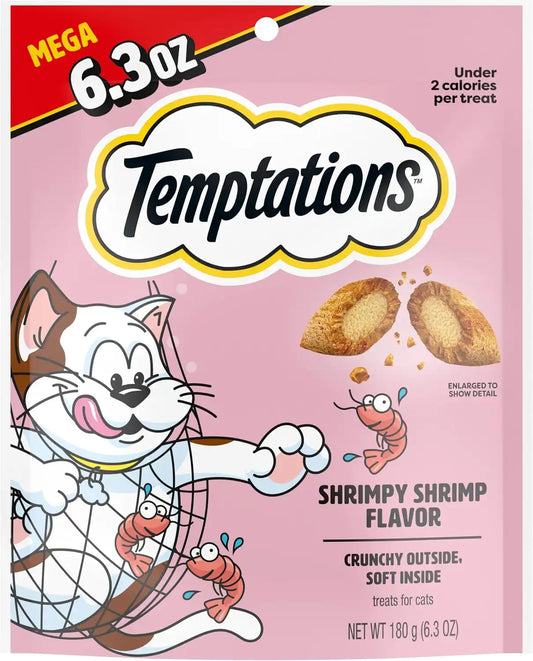 Temptations Classic Crunchy Cat Treats, Shrimpy Shrimp, 6.3 oz, 10 pk