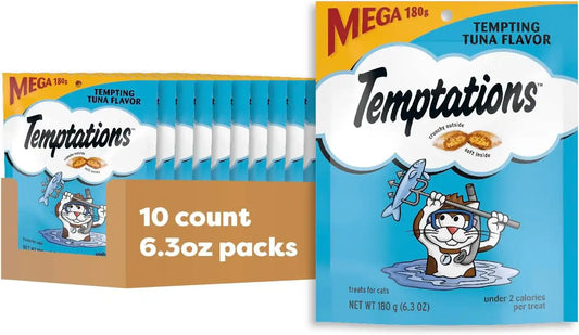 Temptations Classic Tempting Tuna Crunchy and Soft Cat Treats, 6.3 oz, 10pk